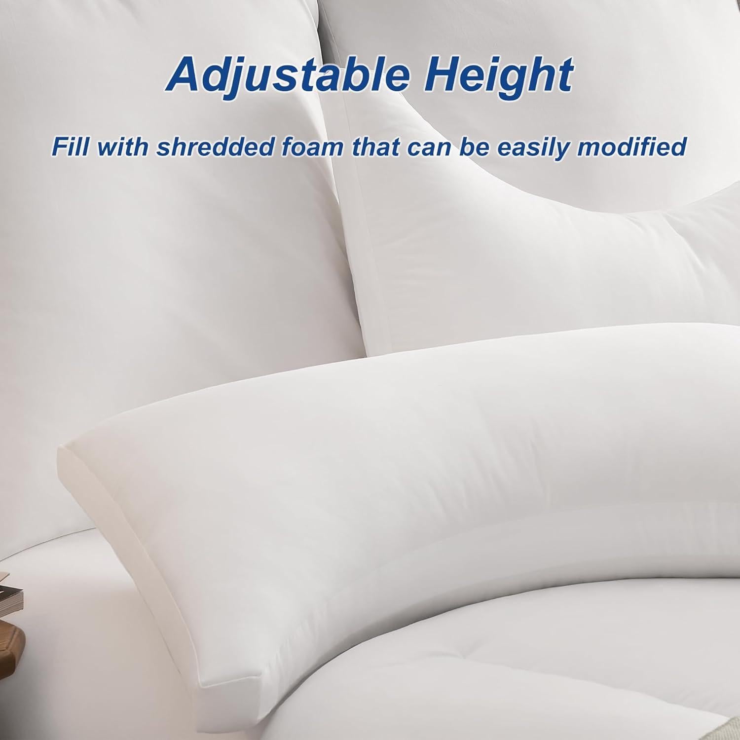 Almohada ACCURATEX Queen Ajustable 100% Algodón Media Luna