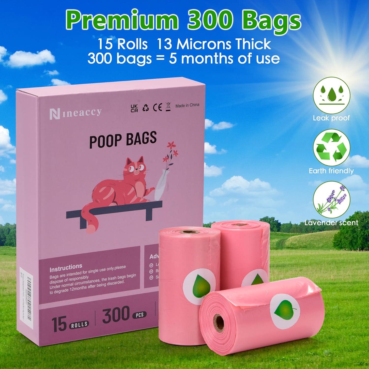 Bolsas para Excremento de Perro WDFAACK Rosa 300 Unidades