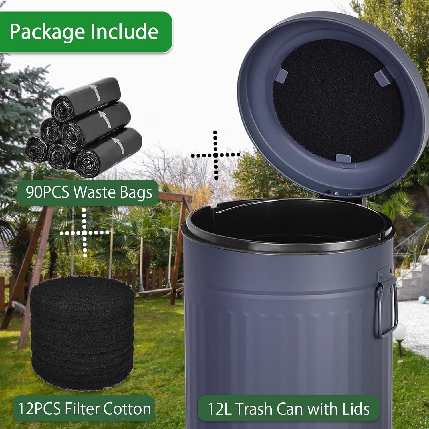 Cubo de Basura para Perros Umtiti 12L con Filtro y Bolsas