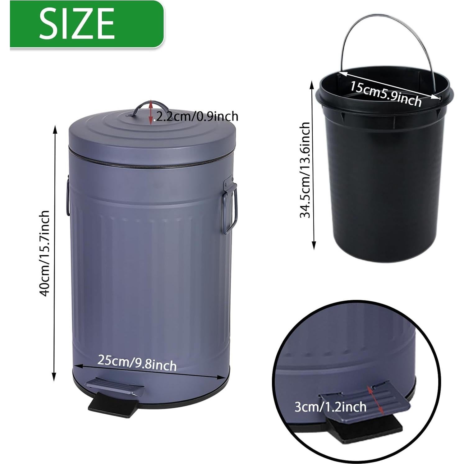 Cubo de Basura para Perros Umtiti 12L con Filtro y Bolsas