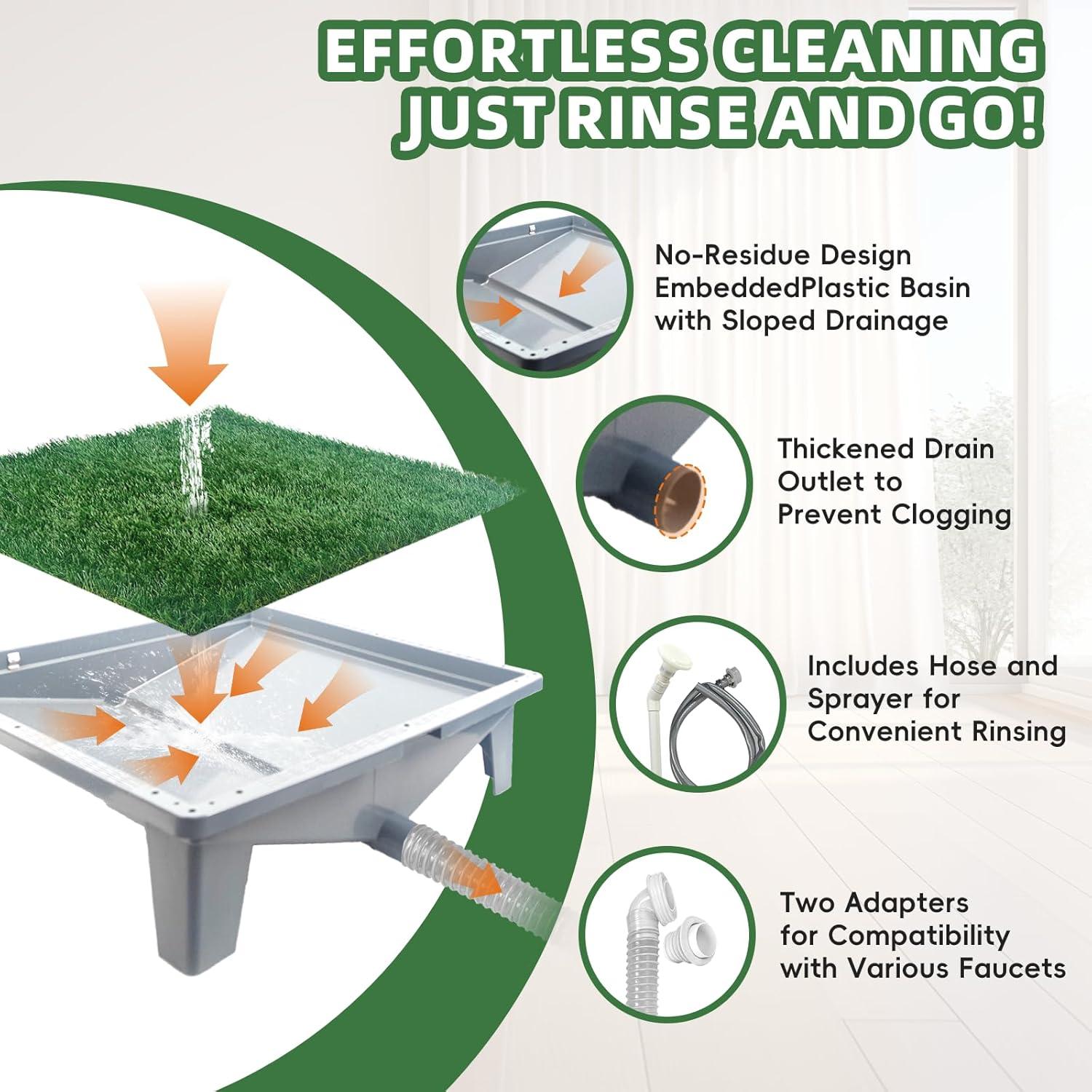 Inodoro para Perros SERABETTO con Césped Sintético 60x60cm