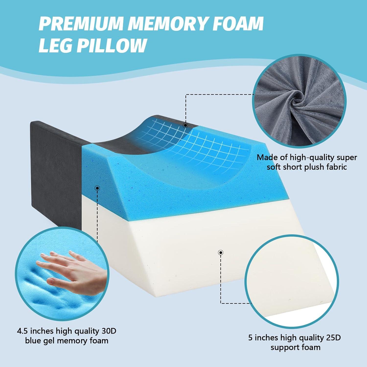 Almohada de Elevación de Pierna Doble JOYWOO - Espuma Ajustable