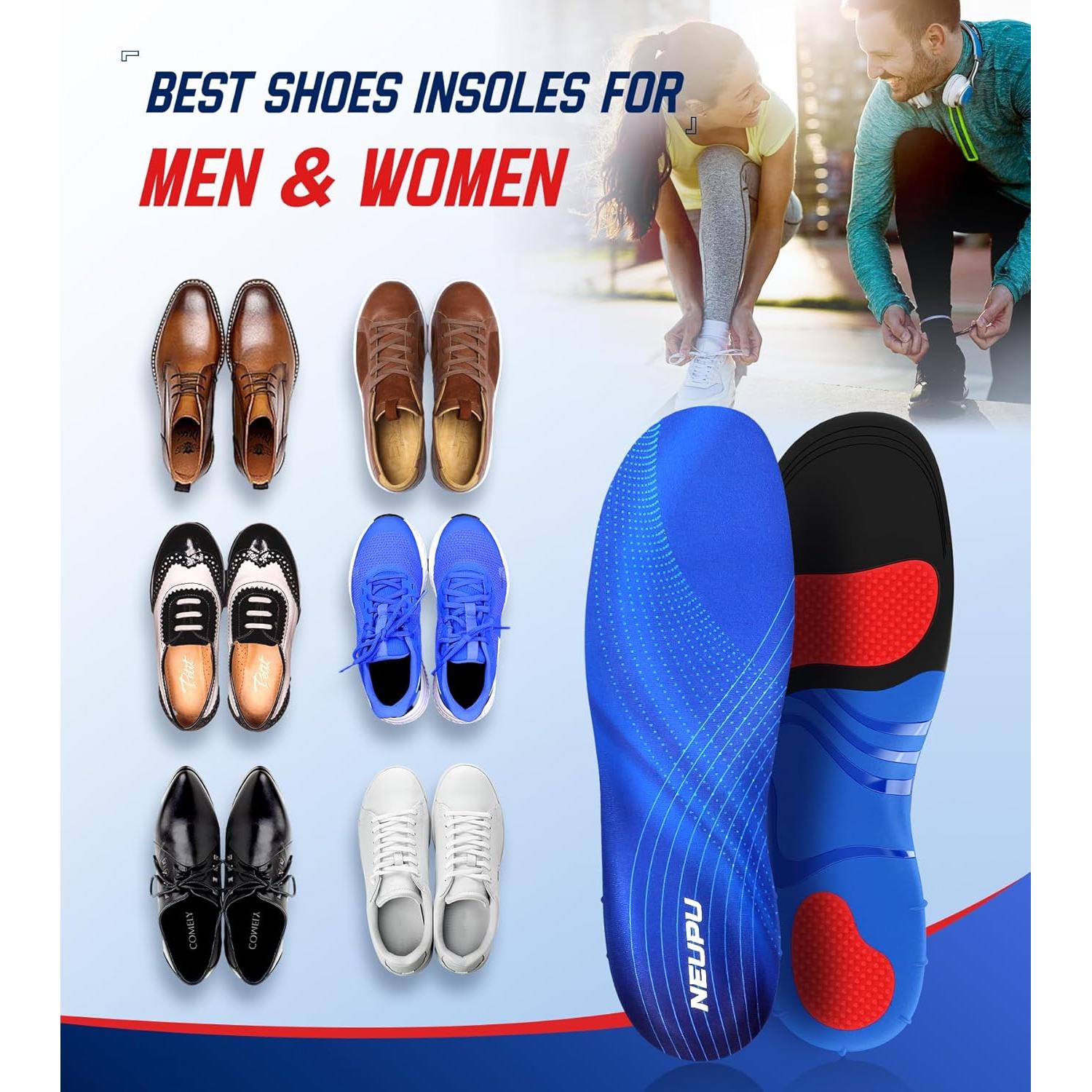 Plantillas Ortopédicas NEUPU Soporte Arco Alto 3.5cm Azul