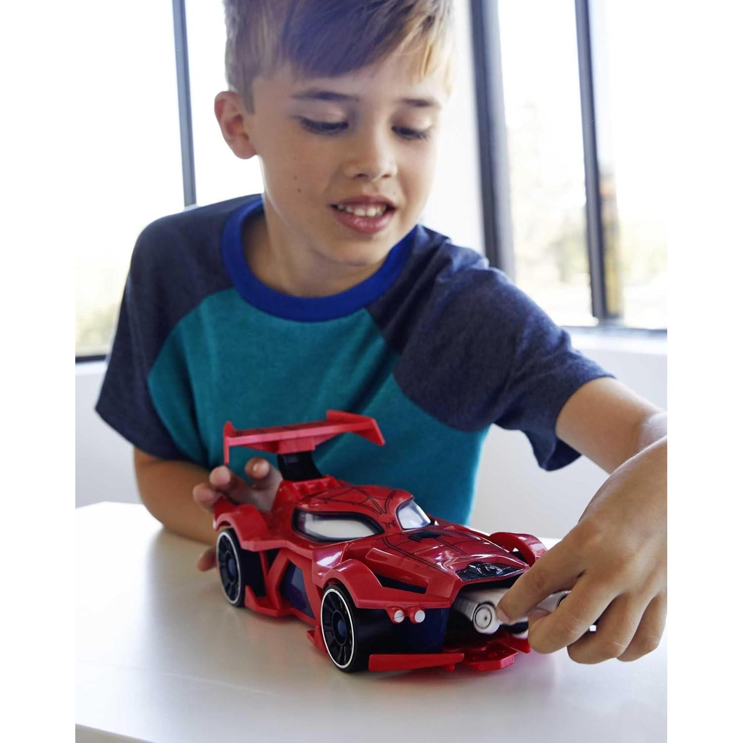 Lanzador de Coche Web Spider-Man Hot Wheels 11x28x10cm