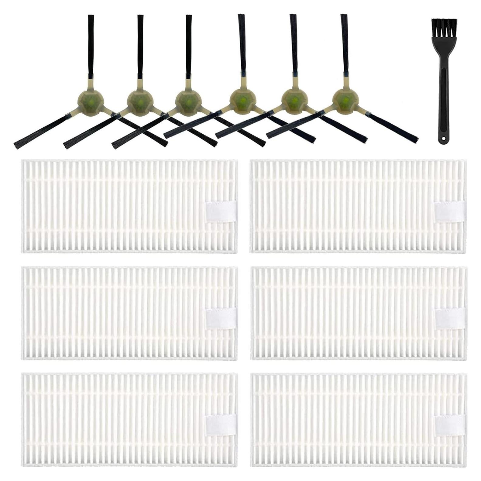 Paquete 12 Filtros y Cepillos CauYien para Aspiradora Robot