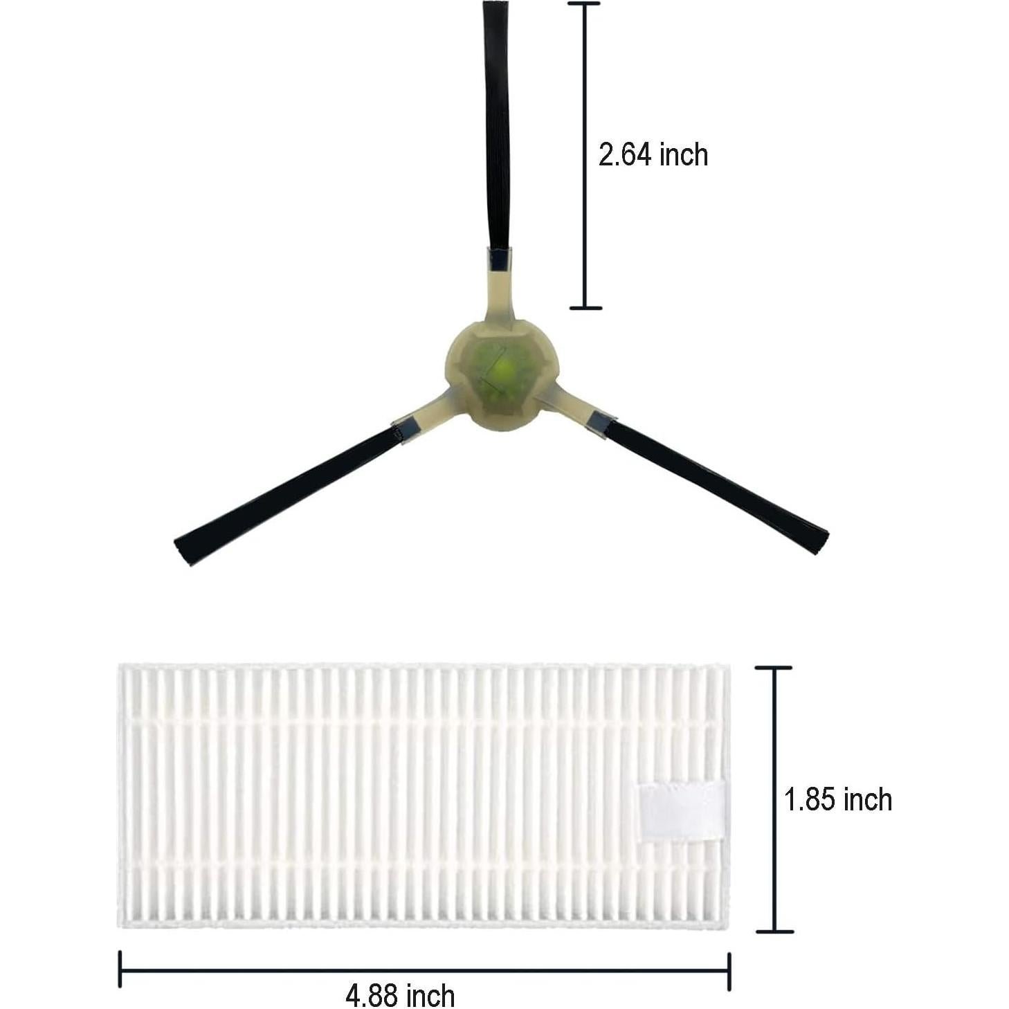 Paquete 12 Filtros y Cepillos CauYien para Aspiradora Robot