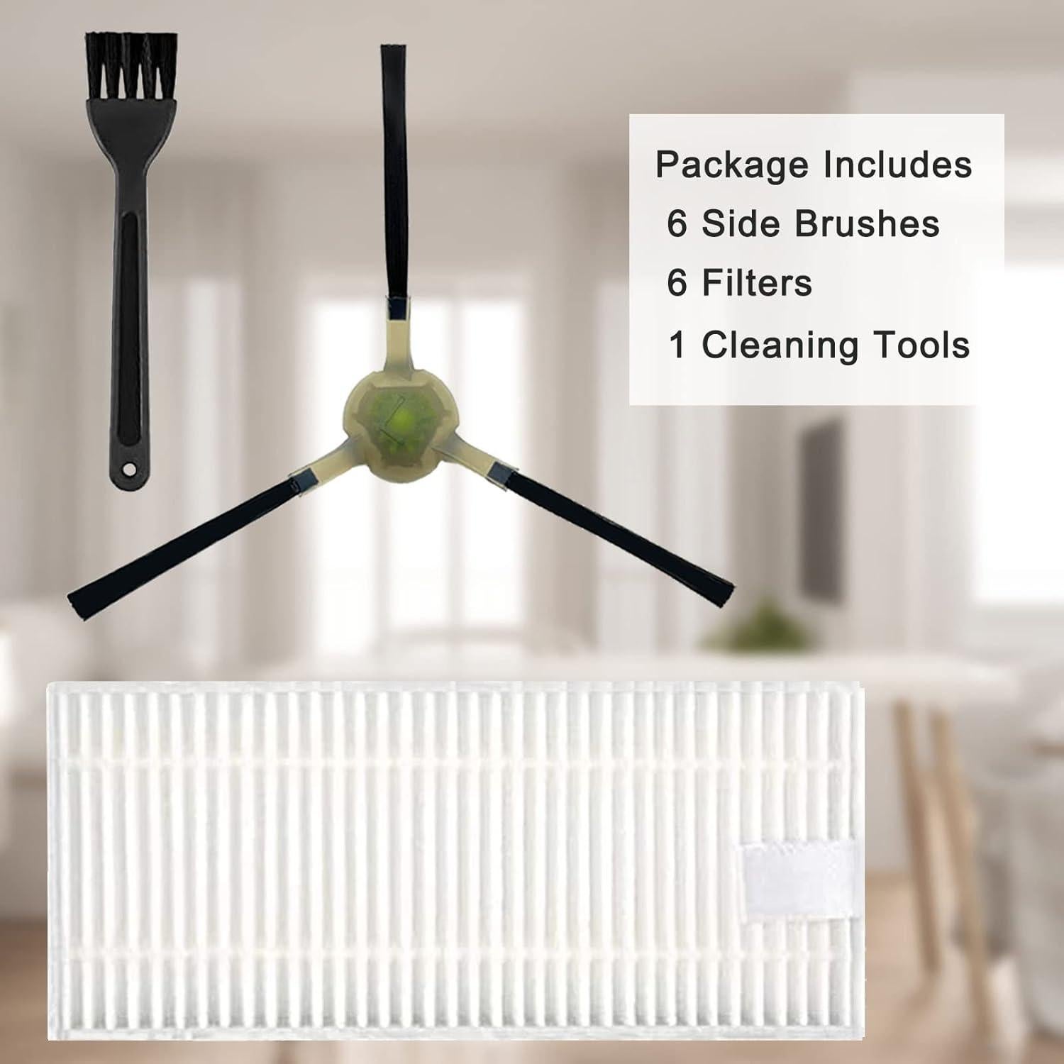 Paquete 12 Filtros y Cepillos CauYien para Aspiradora Robot