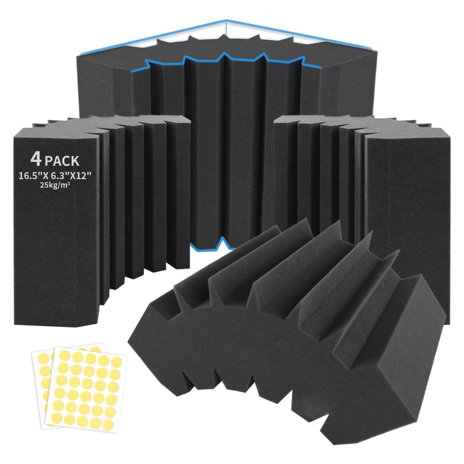 Paquete de 4 trampas de graves acústicas FS03EBT02 41.91x16x30.48 cm