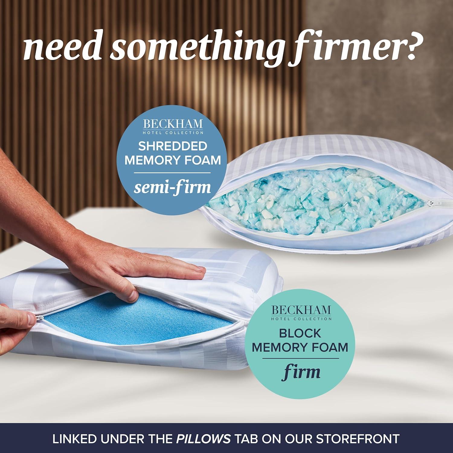 Juego de 2 almohadas Beckham Hotel Collection Reina Algodón