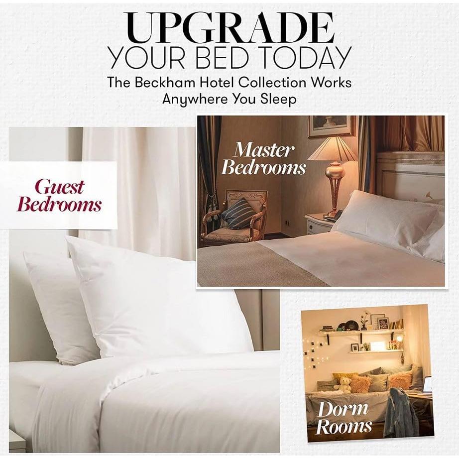 Juego de 2 almohadas Beckham Hotel Collection Reina Algodón