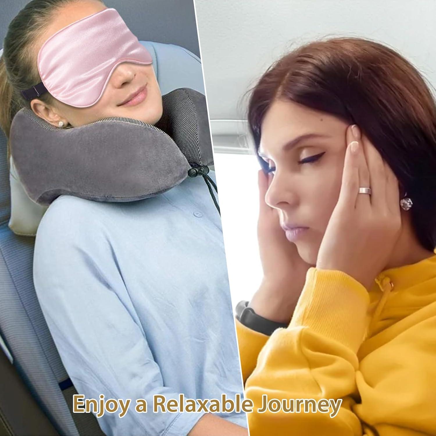 Máscaras para Dormir JroyJoy - Paquete de 4, Seda Satinada, Ajustables