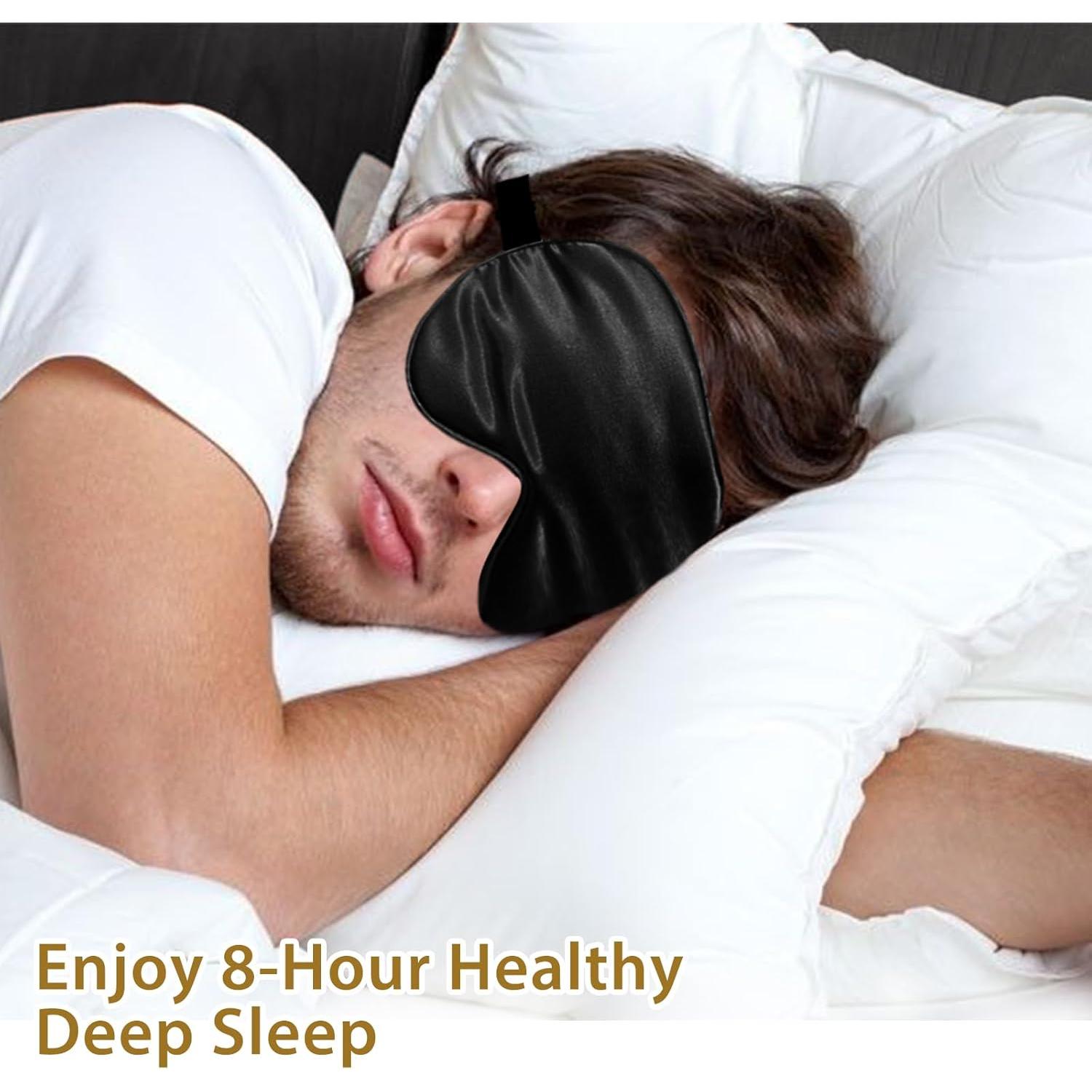 Máscaras para Dormir JroyJoy - Paquete de 4, Seda Satinada, Ajustables