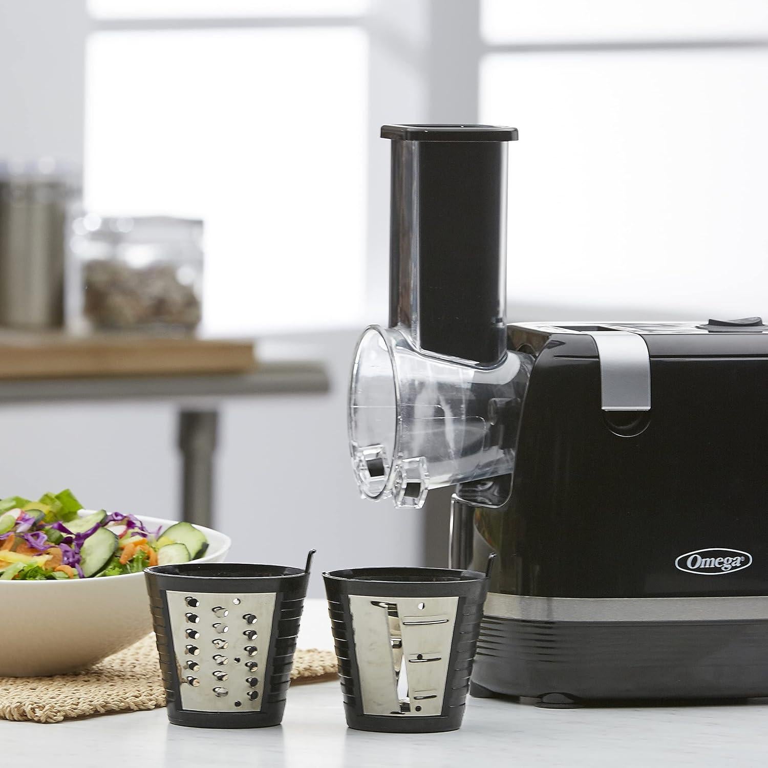 Omega SLICERSHREDDER Accesorios para H3000, 4 Piezas, Negro