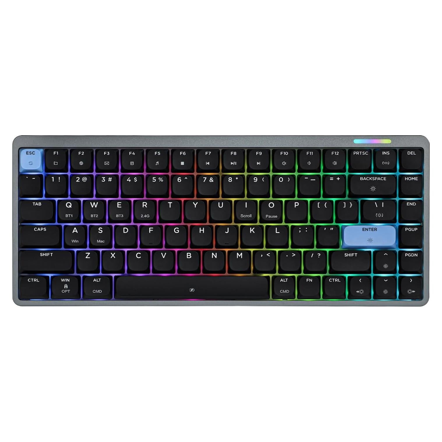 Teclado Mecánico Inalámbrico EPOMAKER Luma84 RGB - Gateron Marrón