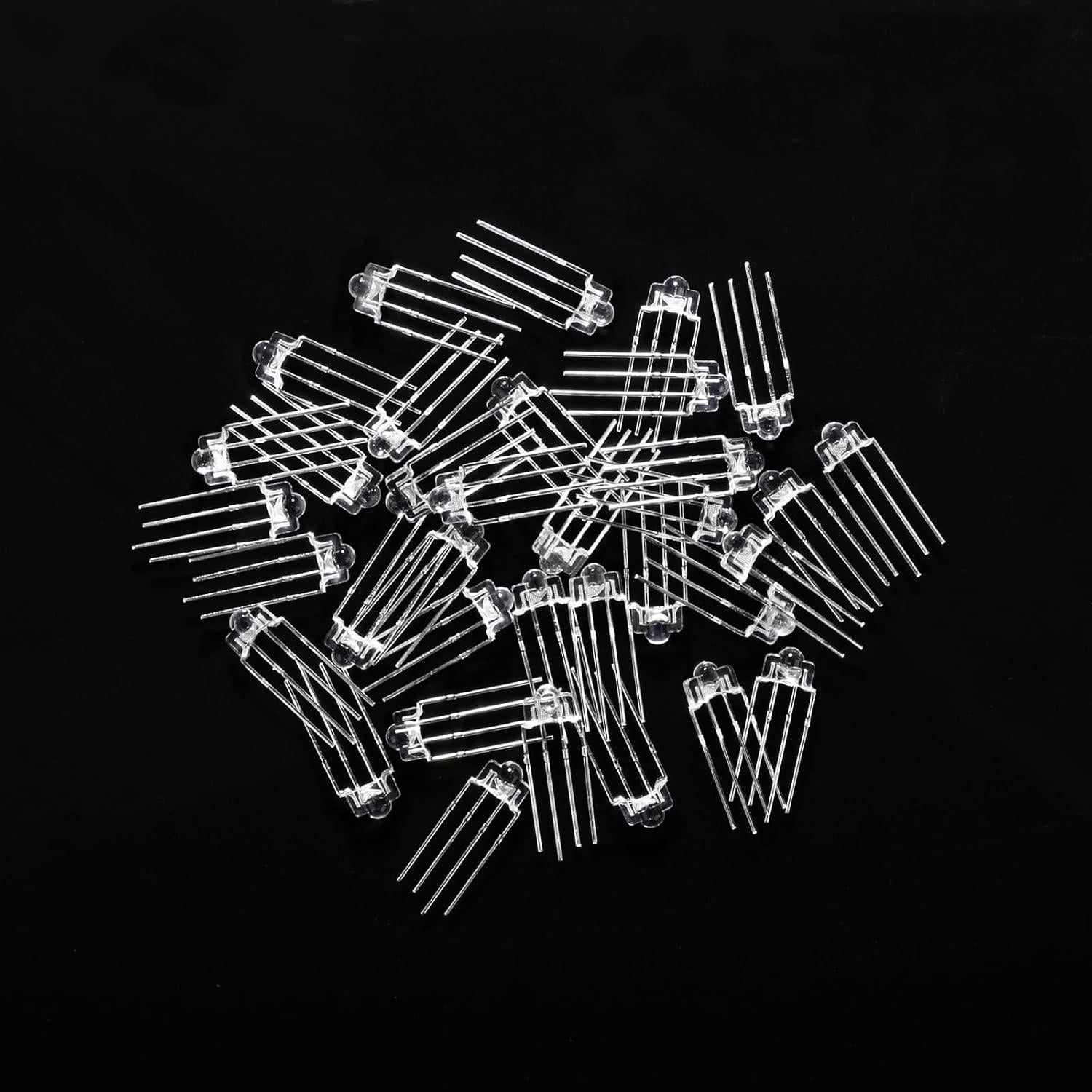 100 Diodos LED 3mm RGB OWOFYDR - Super Brillantes 4 Pines