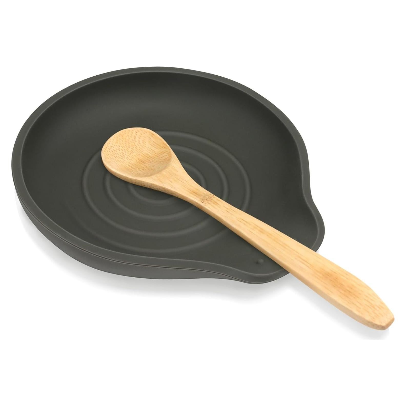 Soporte de Cuchara de Silicona VanlonPro - Resistente al Calor - Negro