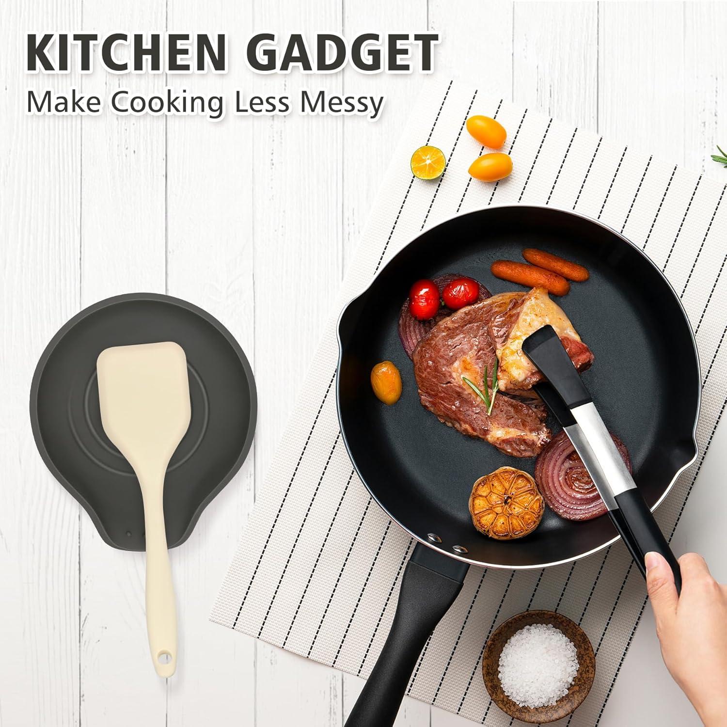 Soporte de Cuchara de Silicona VanlonPro - Resistente al Calor - Negro