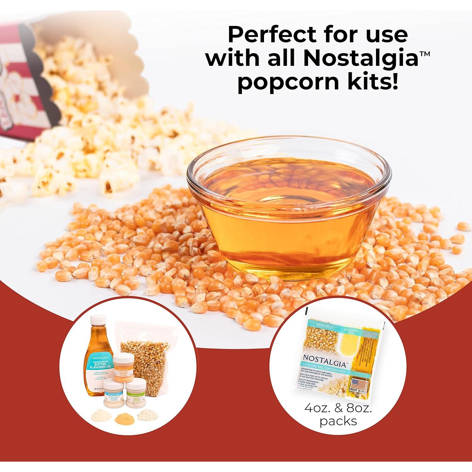 Máquina de Hacer Palomitas Nostalgia 8 Oz Carrito Vintage Rojo