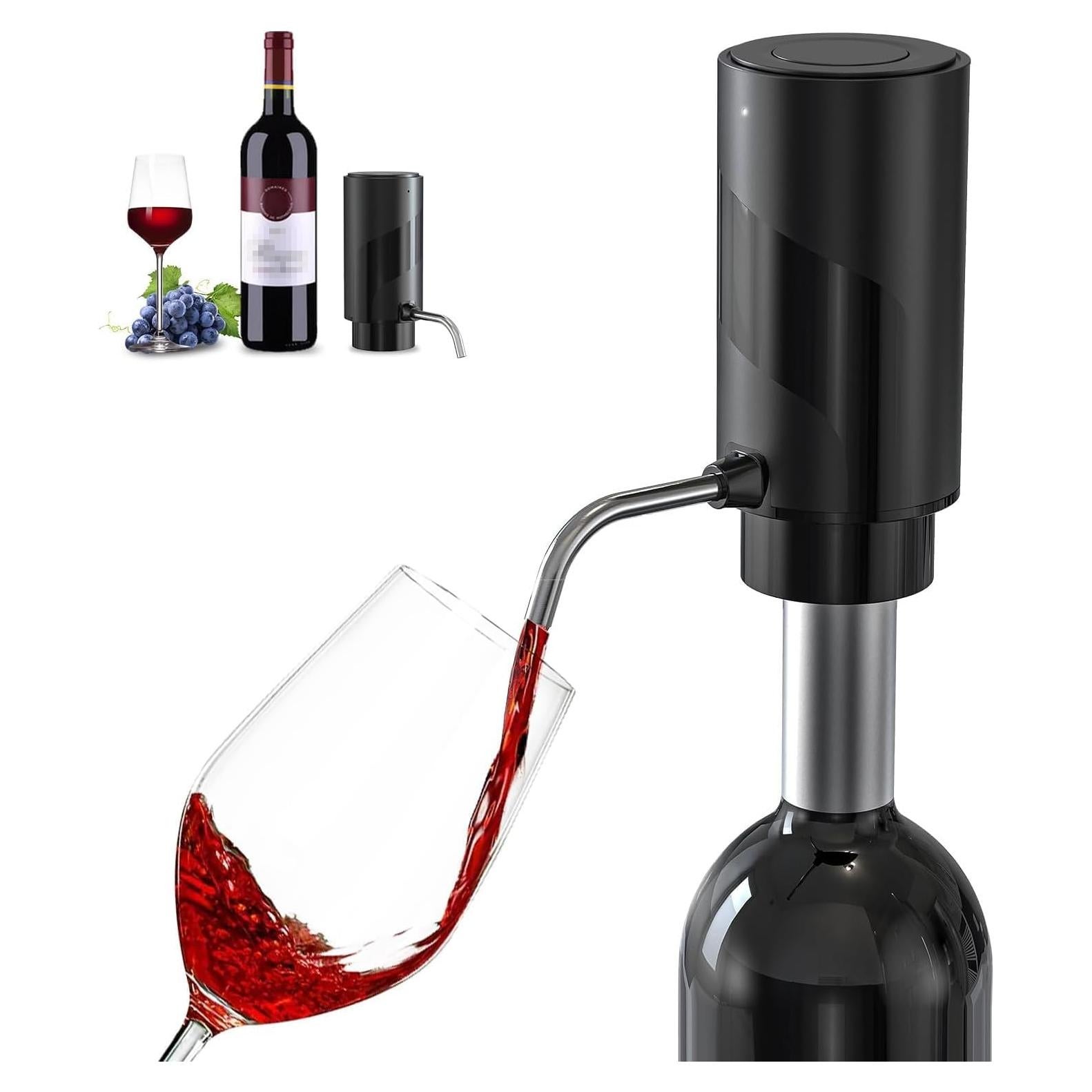 Aerador de Vino Eléctrico AREYCVK Negro-ABS Carga USB 230g