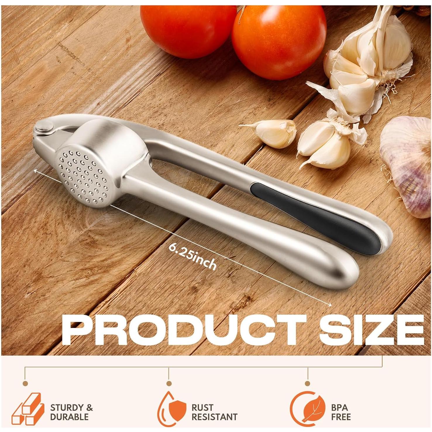 Prensa de Ajo SRISE de Zinc Apta para Lavavajillas Mate