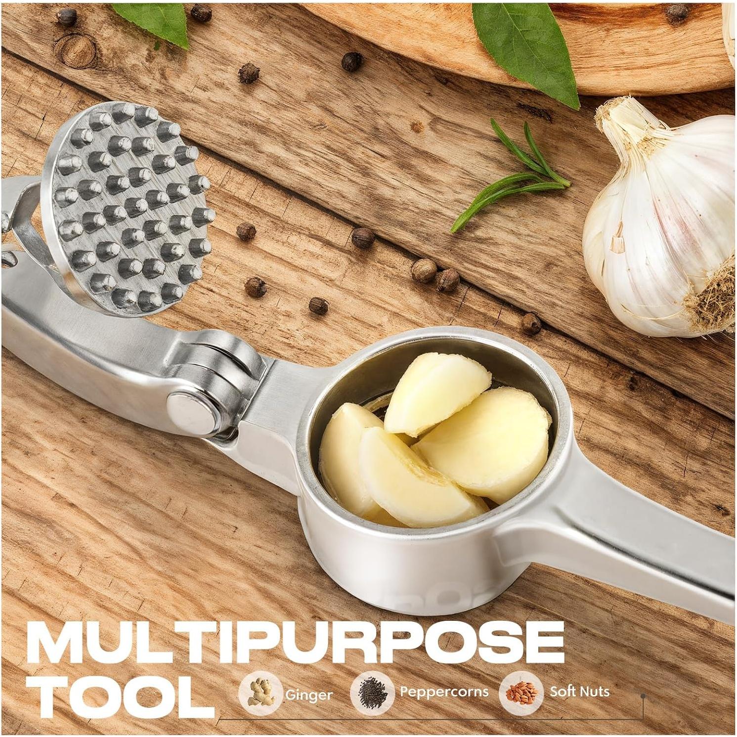 Prensa de Ajo SRISE de Zinc Apta para Lavavajillas Mate