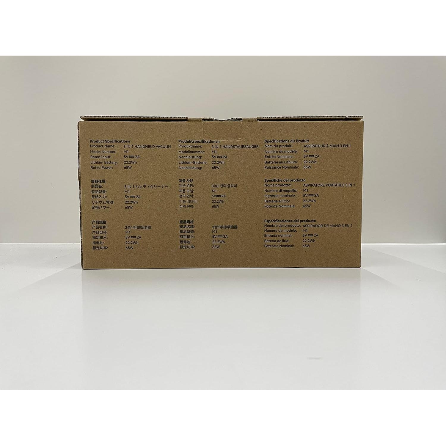 Aspiradora de Mano Brigii M1 3 en 1 Portátil Inalámbrica
