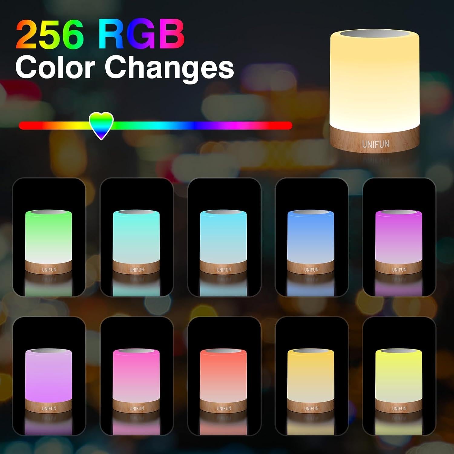 Luz Nocturna Táctil UNIFUN con Batería Recargable 2800K-3100K