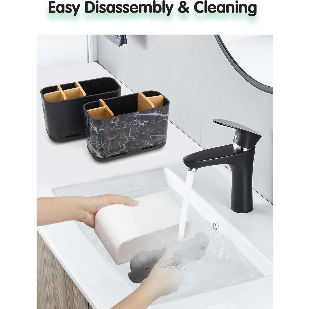 Soporte de Bambú para Cepillos de Dientes GFWARE Blanco