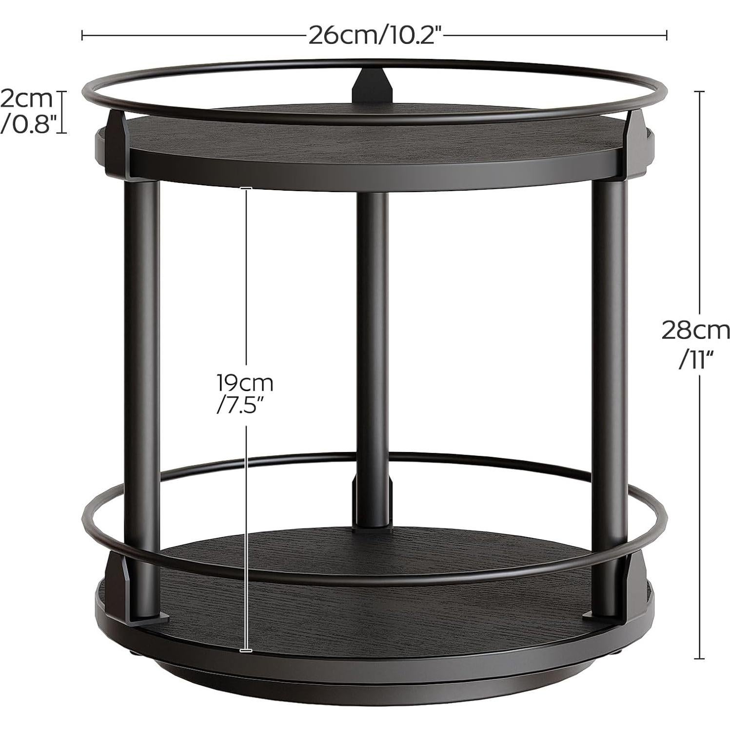 Organizador de Especias Rotatorio YATINEY SR22BK 2 Niveles Negro