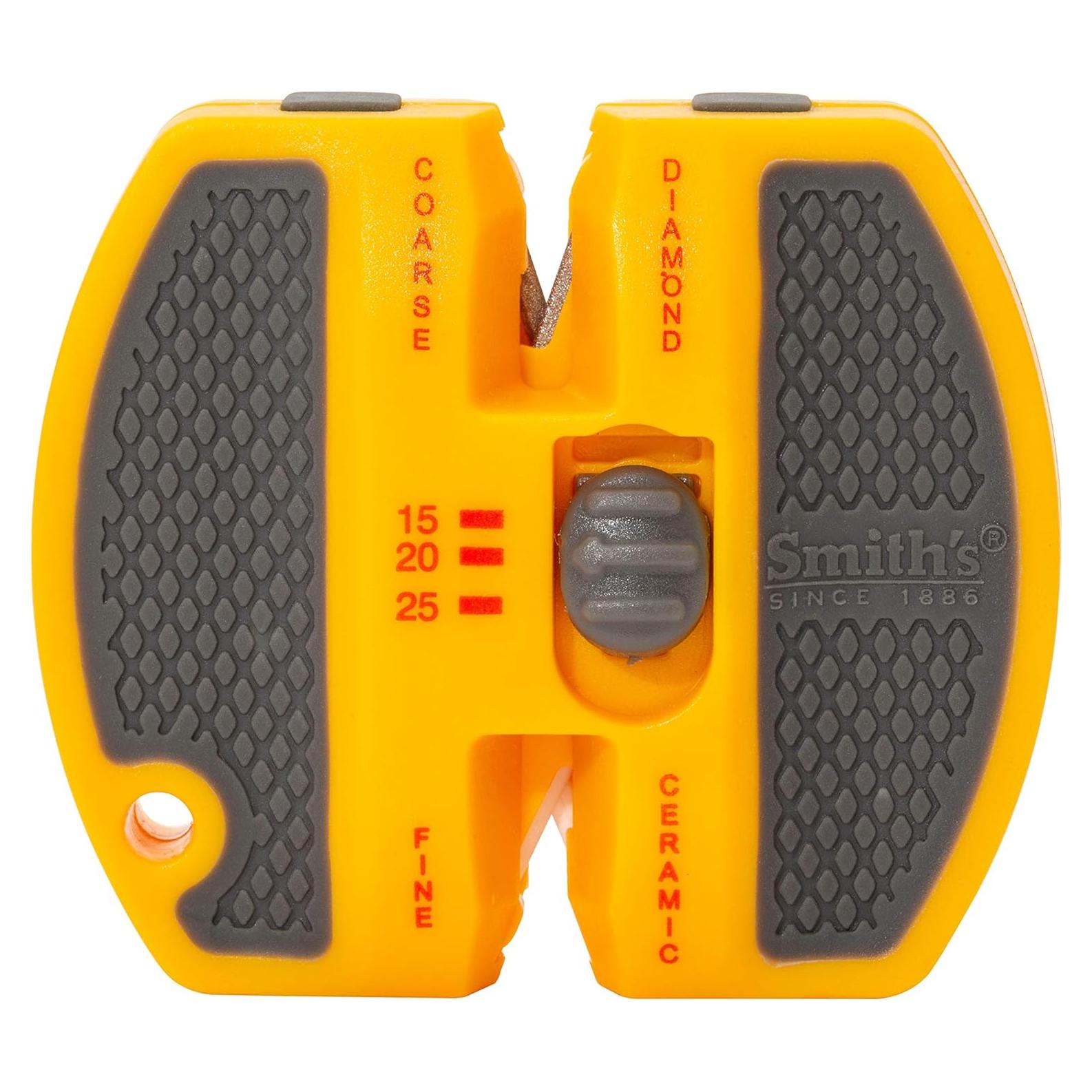 Afilador de cuchillos Smith's 50917 2 pasos portátil amarillo