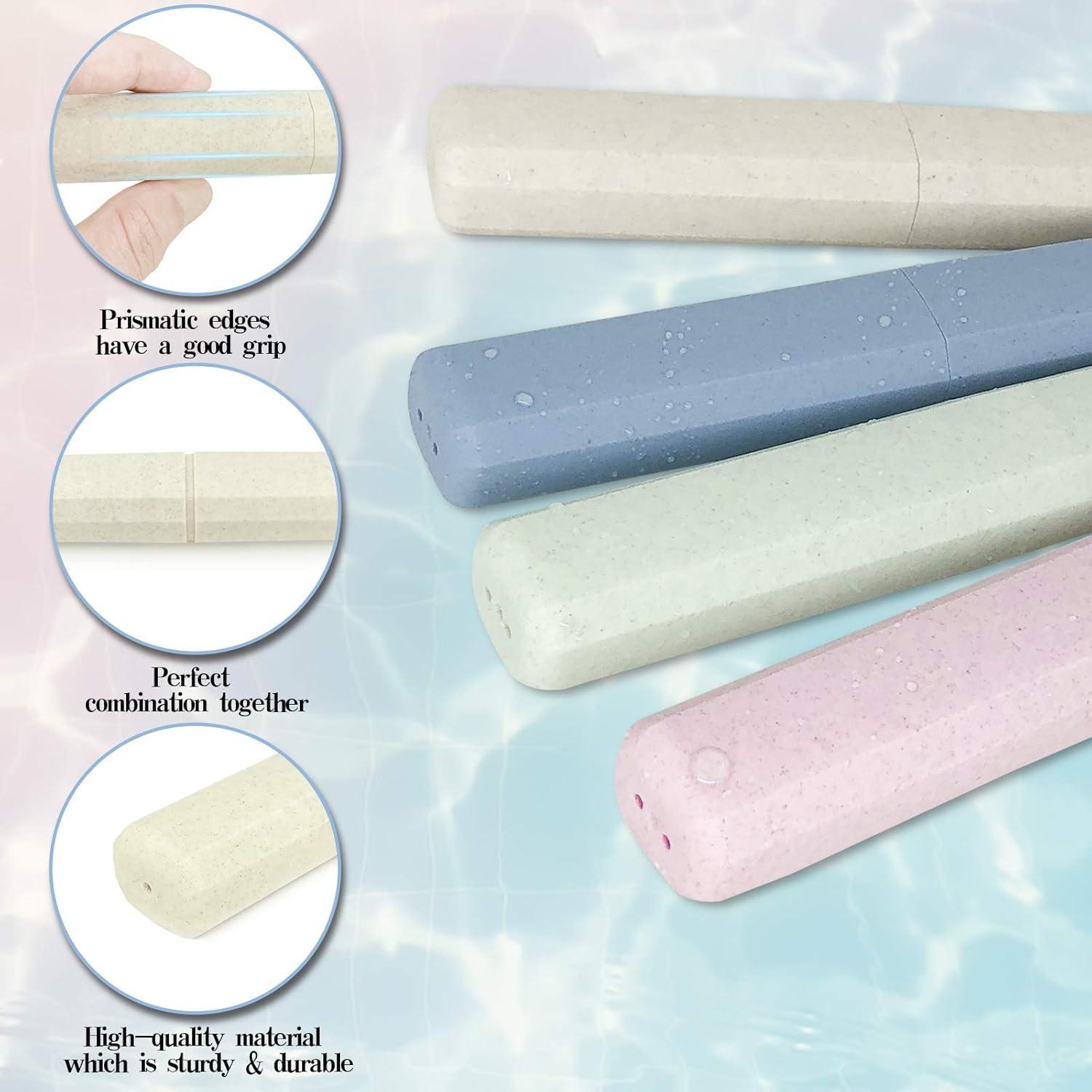 Estuche de Cepillo de Dientes Portátil Mulbozy - 4 Piezas