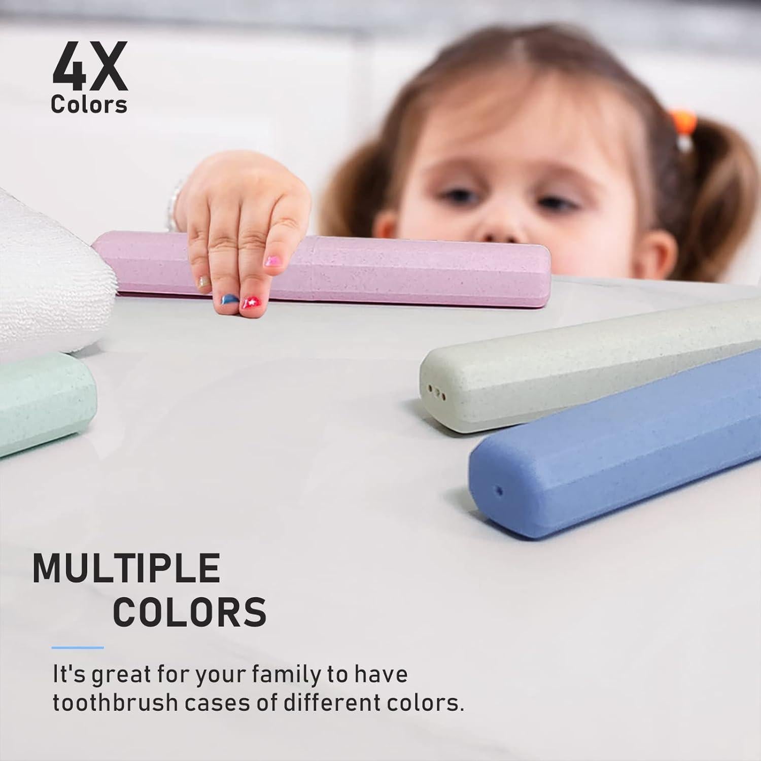 Estuche de Cepillo de Dientes Portátil Mulbozy - 4 Piezas