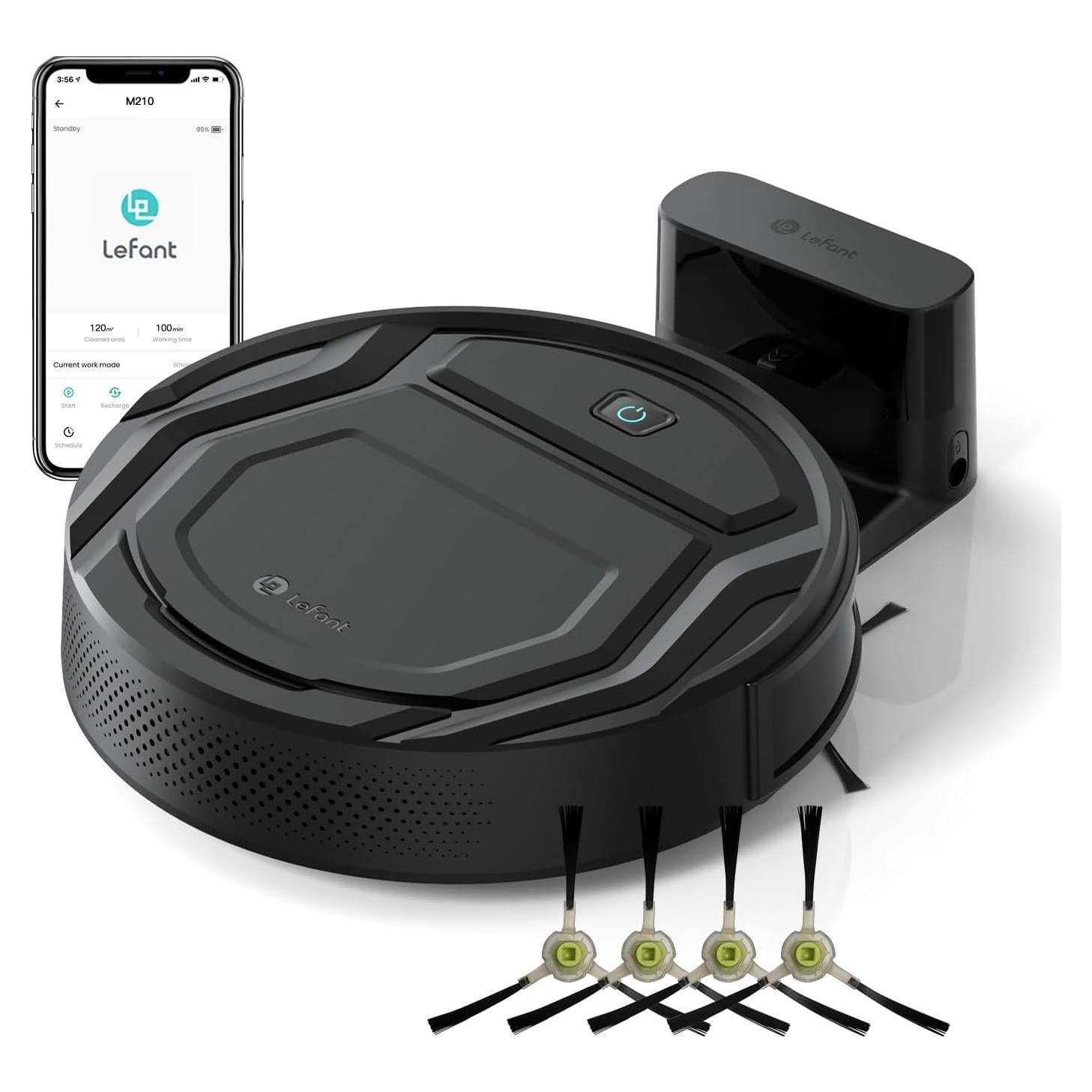 Aspiradora Robot Lefant M210P Silenciosa 2200Pa Wi-Fi 120min