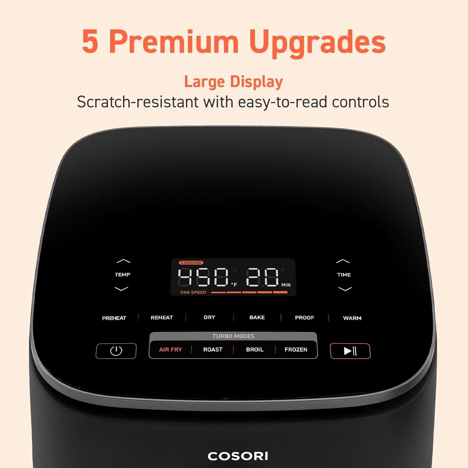 Freidora de Aire COSORI TurboBlaze 6QT 5.7L Gris 1725W