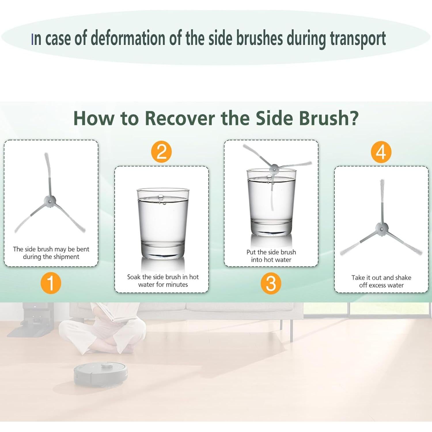 Piezas de Repuesto DovLazm para Robot Aspirador Eufy L60/L50 - 1 Cepillo Rodante, 4 Filtros y 4 Cepillos Laterales