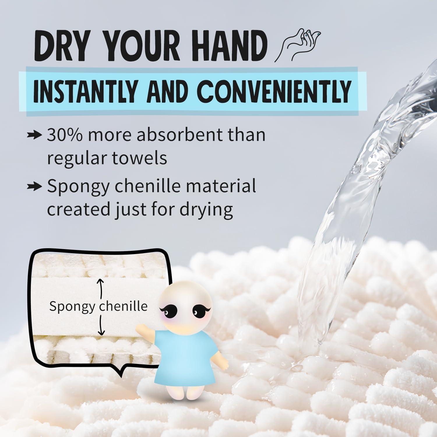 Toallas de Mano Sophie & Panda - Juego de 2 Crema y Marrón