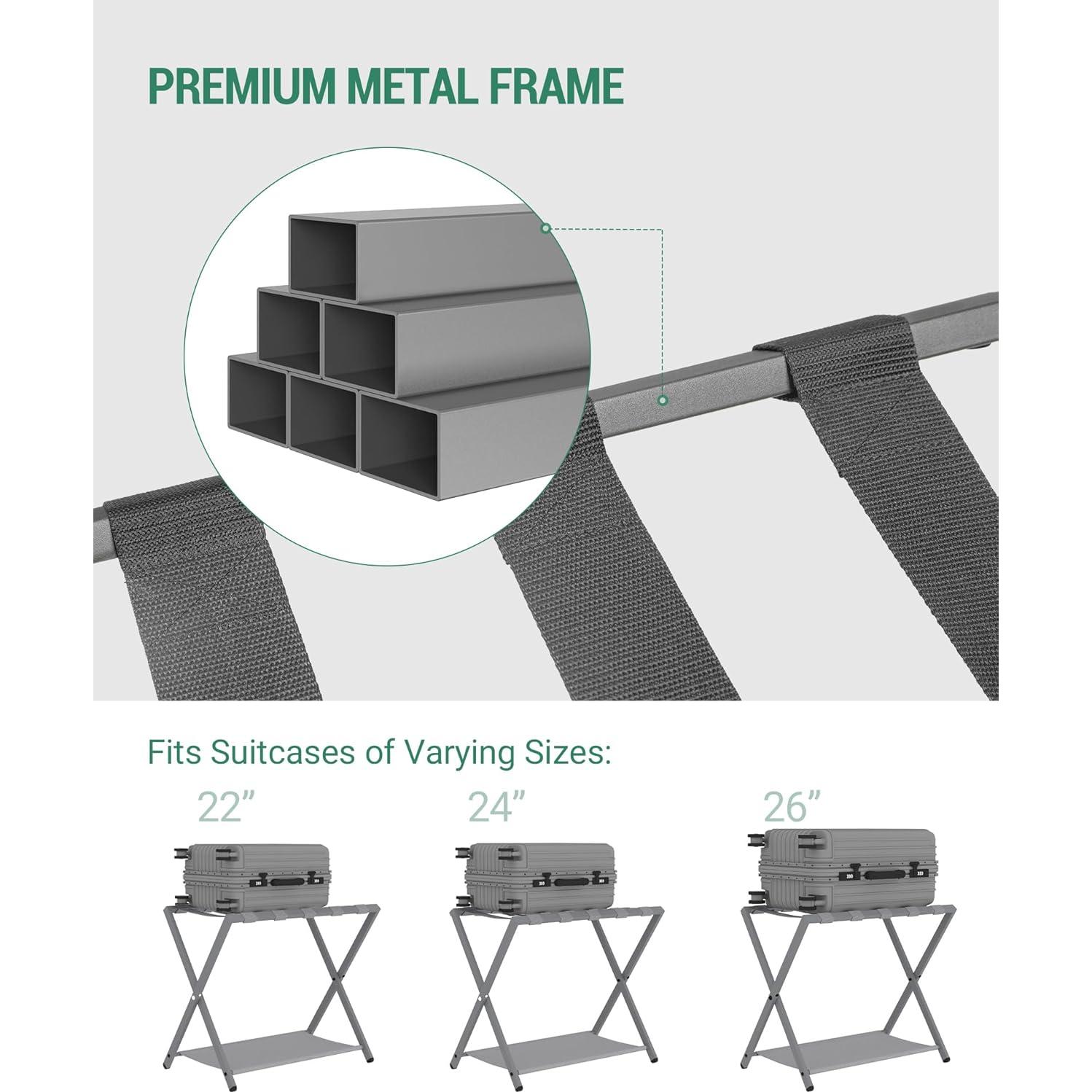 Soporte de Equipaje Plegable Hzuaneri 70 kg Greige