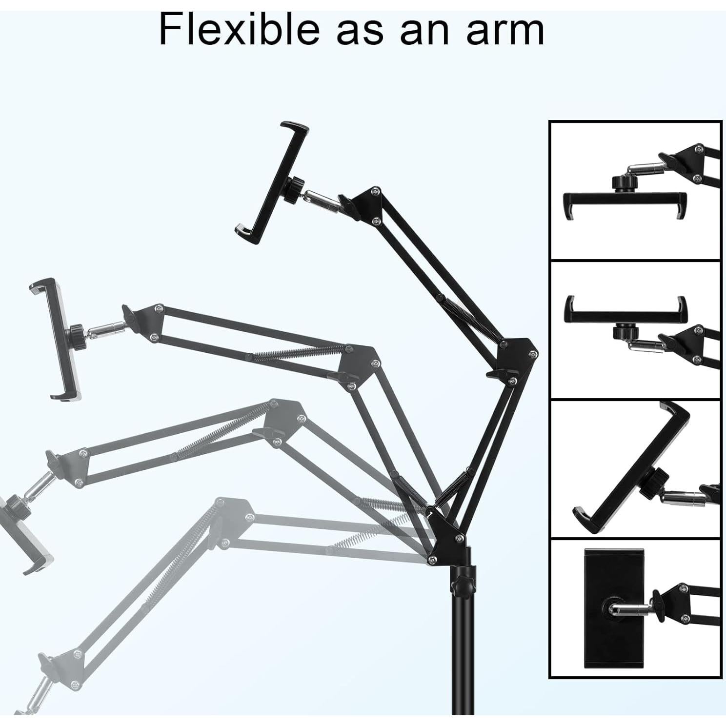 Soporte de Piso Ajustable para Tablet SAMHOUSING 4.7-13" Negro