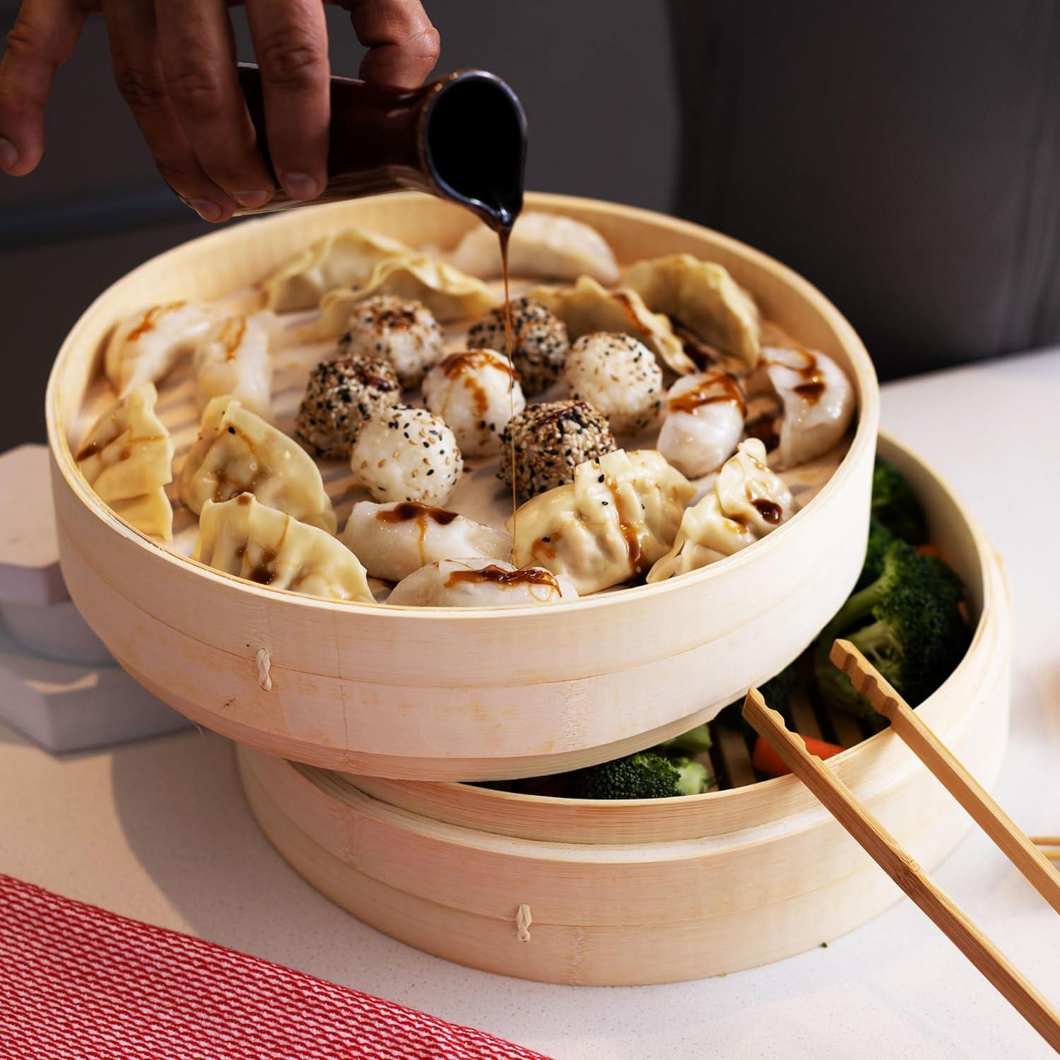 Cesta de Vapor de Bambú Joyce Chen 15.24 cm 2 Niveles