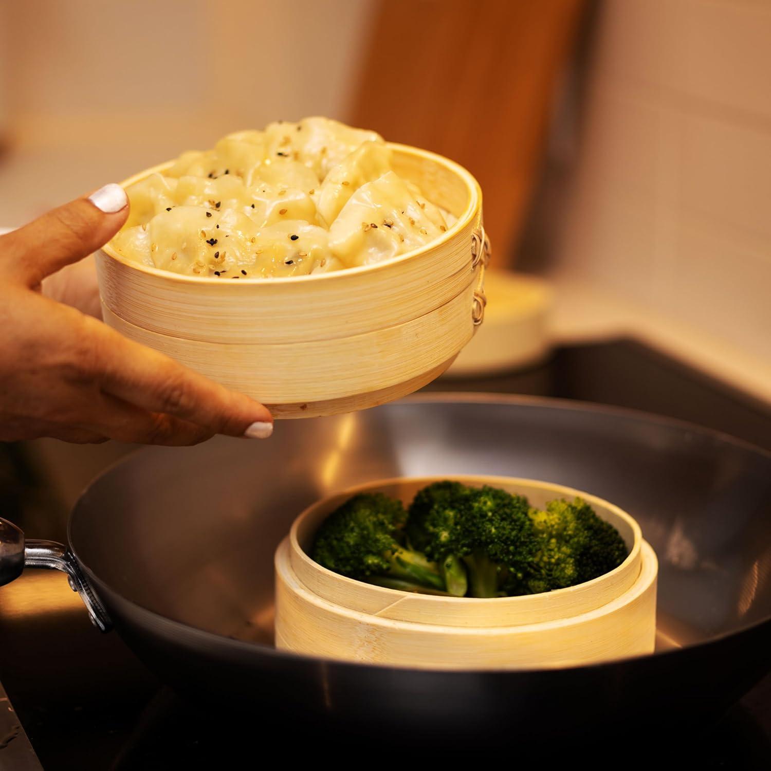 Cesta de Vapor de Bambú Joyce Chen 15.24 cm 2 Niveles