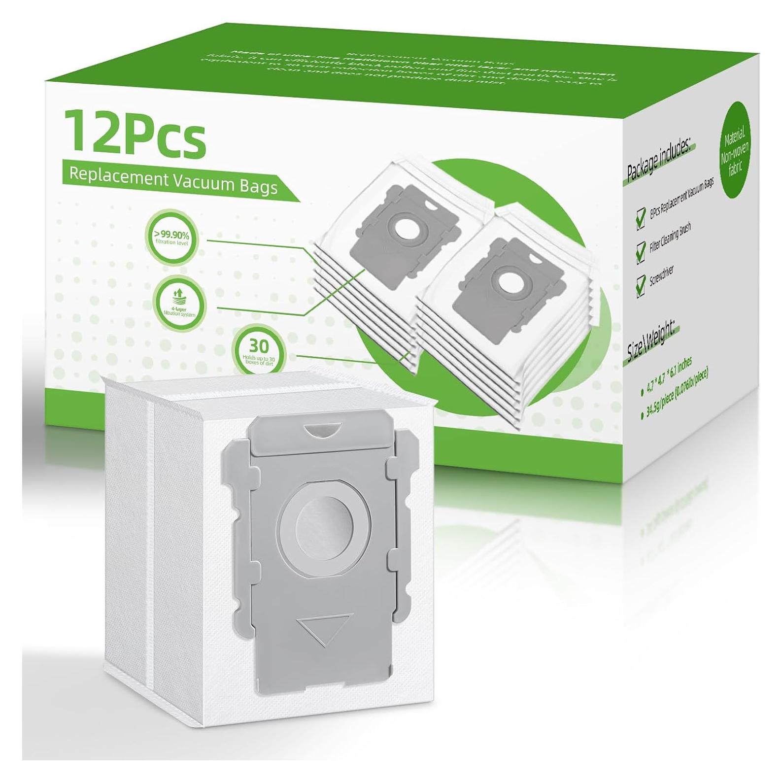 Paquete de 12 Bolsas de Vacío Rowhalf para iRobot Roomba