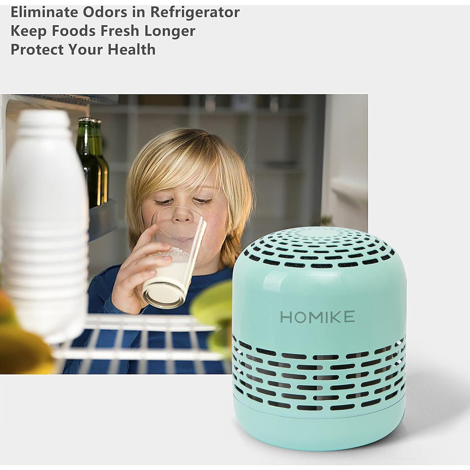 Desodorante de Refrigerador HOMIKE Verde, Eliminador de Olores 10 Años