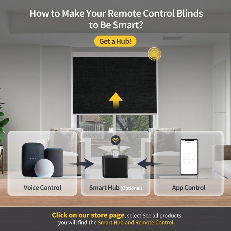 Persianas Motorizadas CITOLEN 23x182.88cm Sin Cuerda Negro