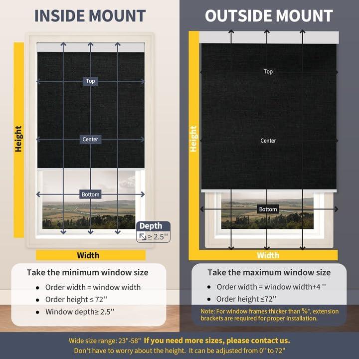 Persianas Motorizadas CITOLEN 23x182.88cm Sin Cuerda Negro