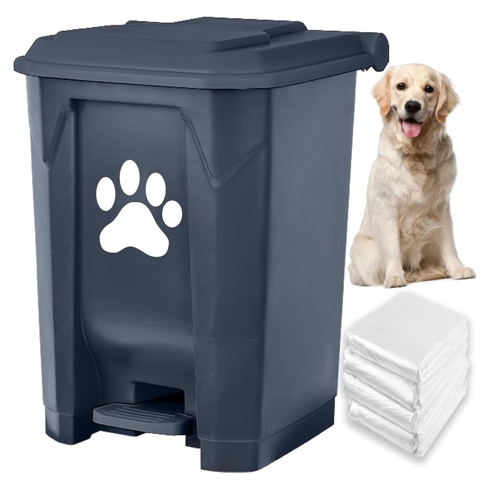 Cubo de Basura para Excremento de Perro Tebiete 15L con Pedal