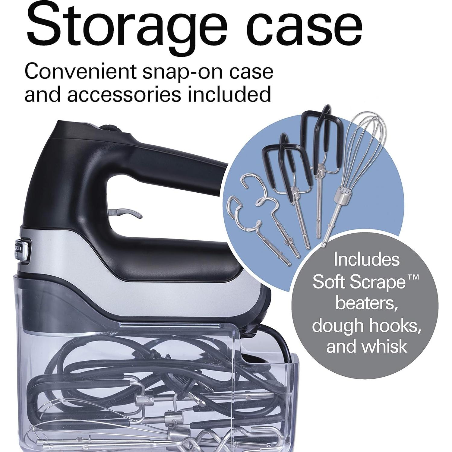 Mezclador de Mano Hamilton Beach 7 Velocidades Negro Mate