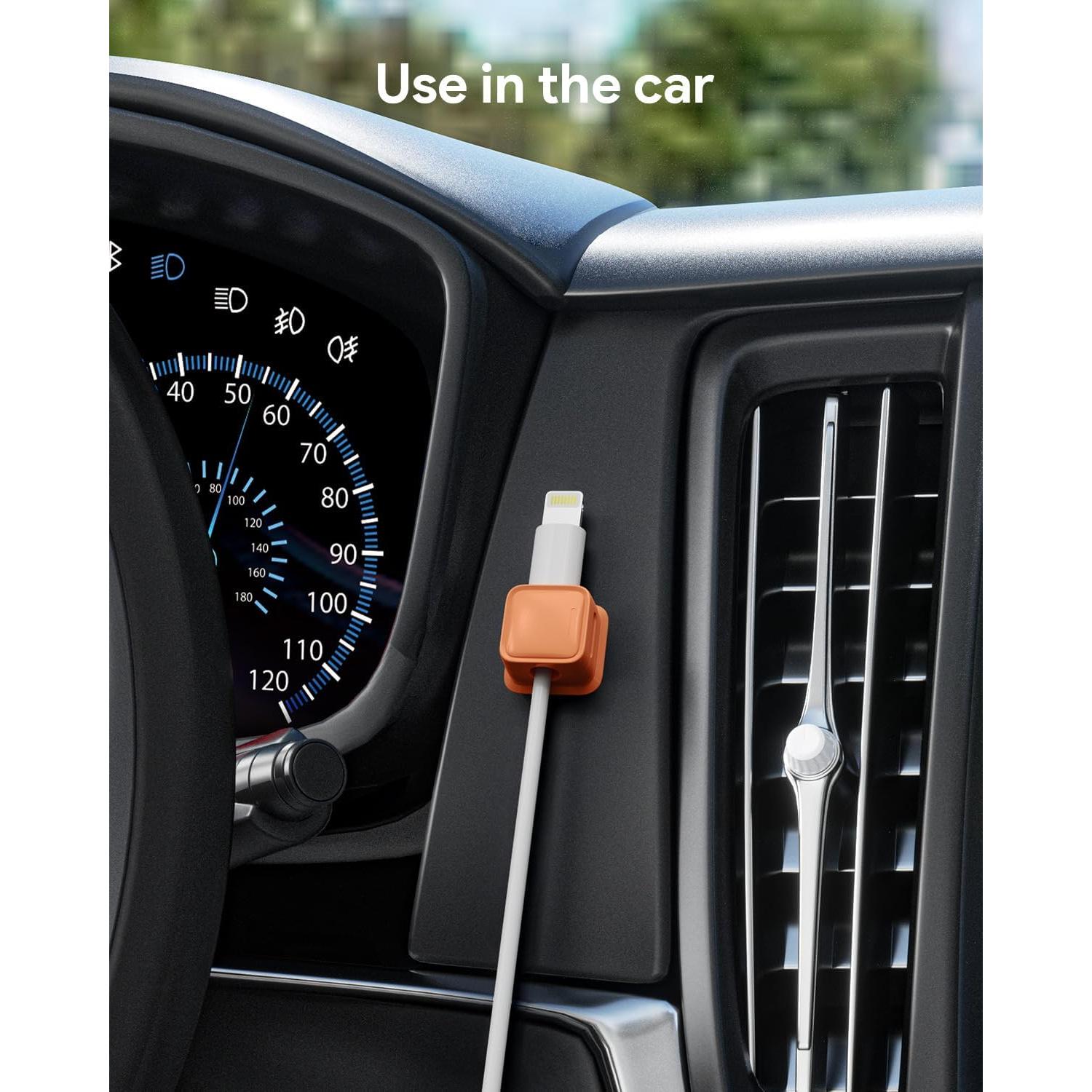 Organizadores de Cables Magnéticos Costop - Paquete de 8 Naranja