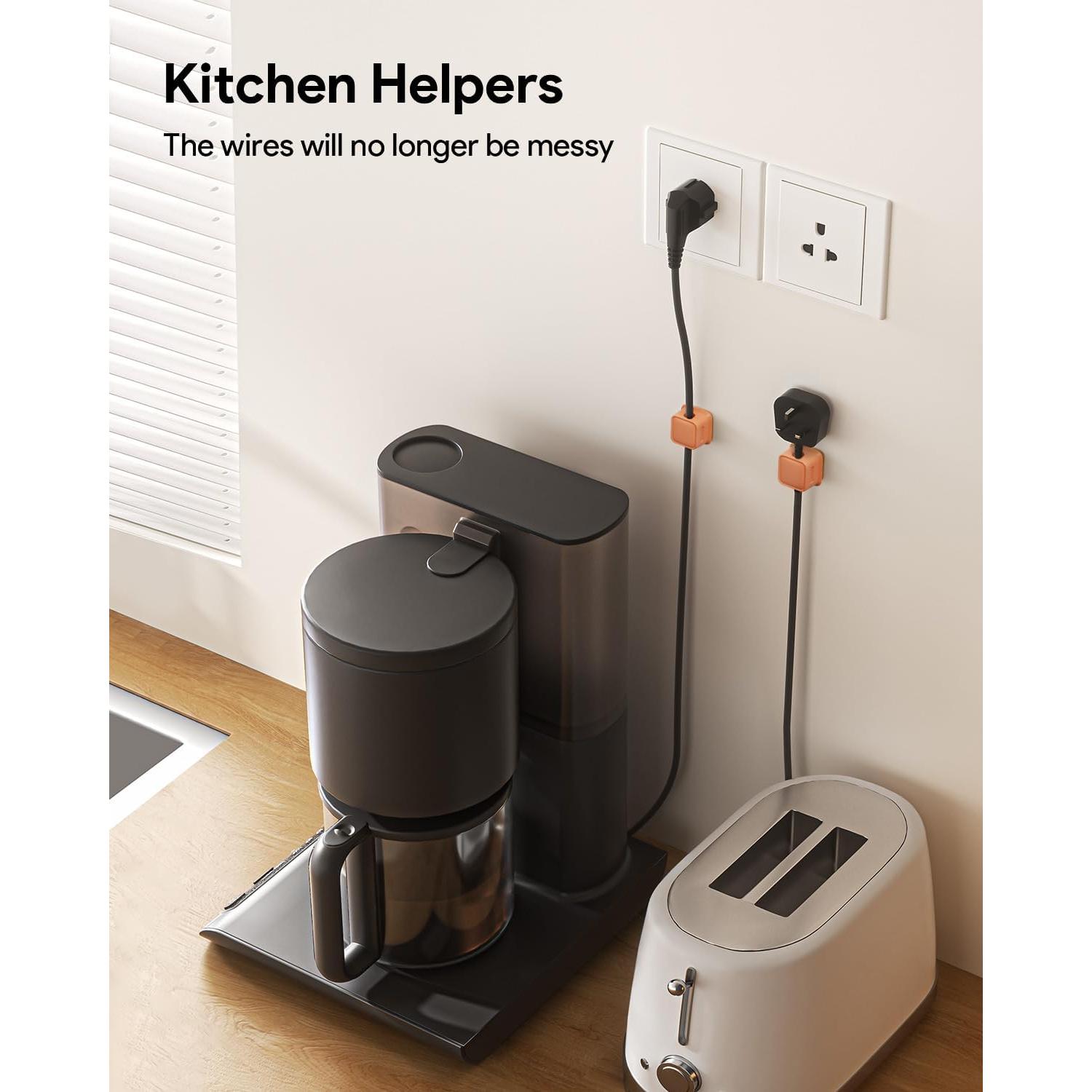 Organizadores de Cables Magnéticos Costop - Paquete de 8 Naranja