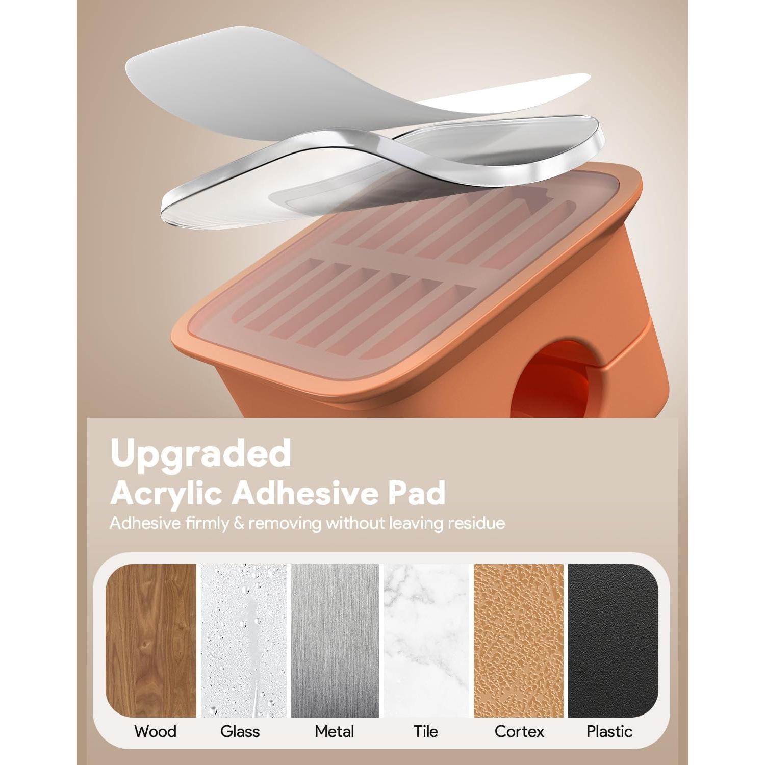 Organizadores de Cables Magnéticos Costop - Paquete de 8 Naranja