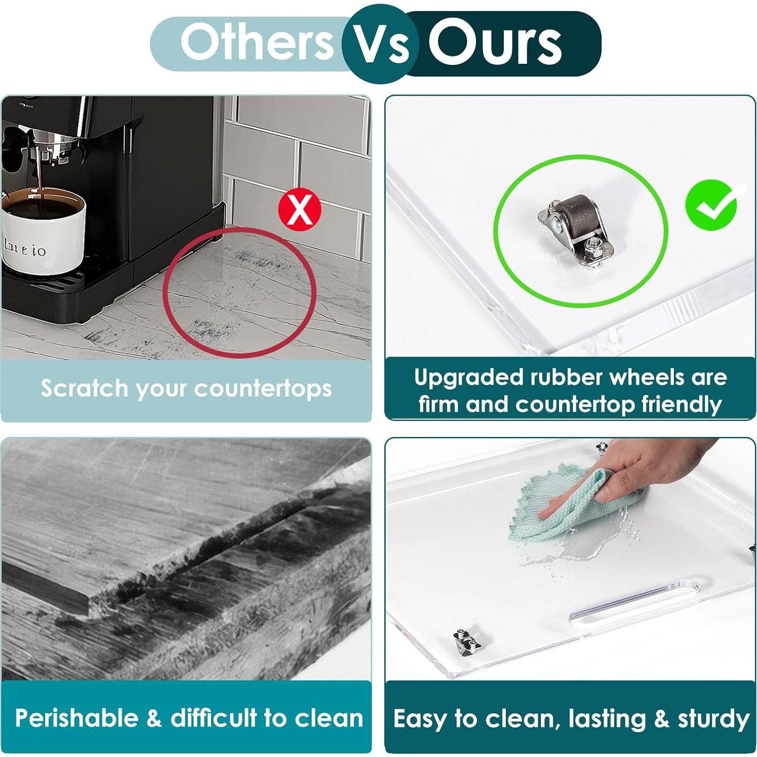 Bandeja Deslizante Acrílica HAYVAN 35.56x33.02cm Transparente